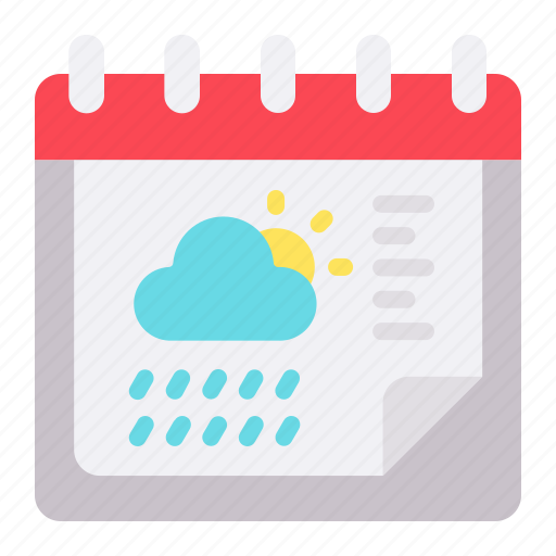 Rain, schedule, calendar, date, event, weather icon - Download on Iconfinder
