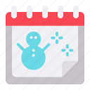 snowman, schedule, calendar, date, event