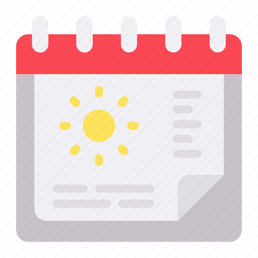 Summer, schedule, calendar, date, event icon - Download on Iconfinder