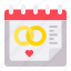 wedding, day, schedule, calendar, date, event, valentine 
