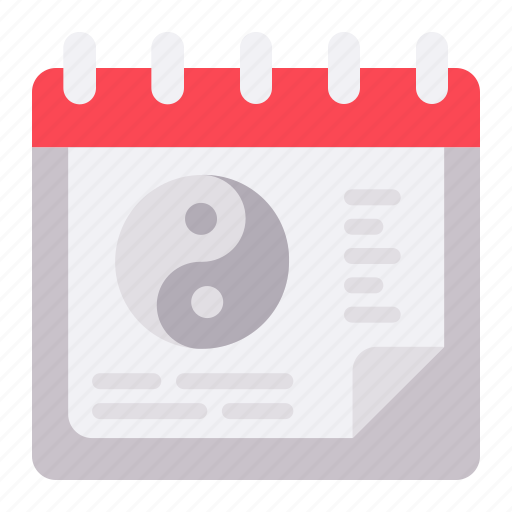 Yin, yang, schedule, calendar, date, event icon - Download on Iconfinder