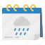 raining, cloud, weather, calendar, forecast 