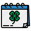 clover, saint, patricks, calendar, irish 
