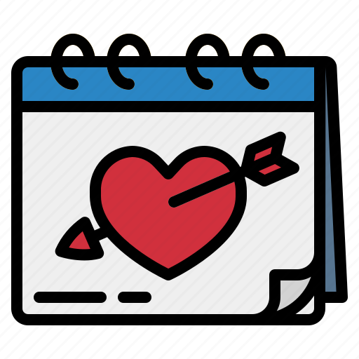 Valentine, romantic, love, calendar, date icon - Download on Iconfinder