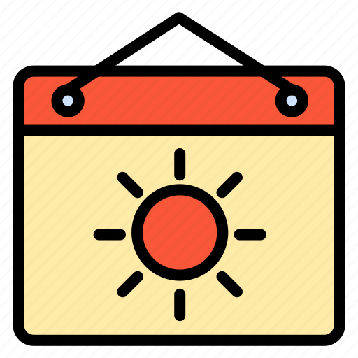 Calendar, date, month, event, schedule, summer, sun icon - Download on Iconfinder