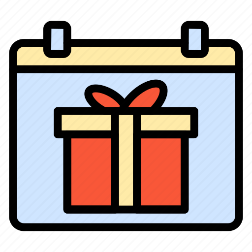 Calendar, date, month, event, schedule, birthday, gift icon - Download on Iconfinder