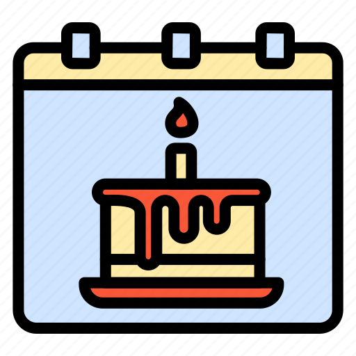 Calendar, date, month, event, schedule, birthday, cake icon - Download on Iconfinder