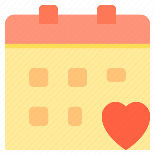 Calendar, date, heart, interface, love, time icon - Download on Iconfinder