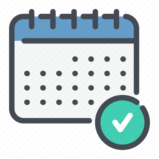 Calendar, check, date, done, month, planner, tick icon - Download on Iconfinder