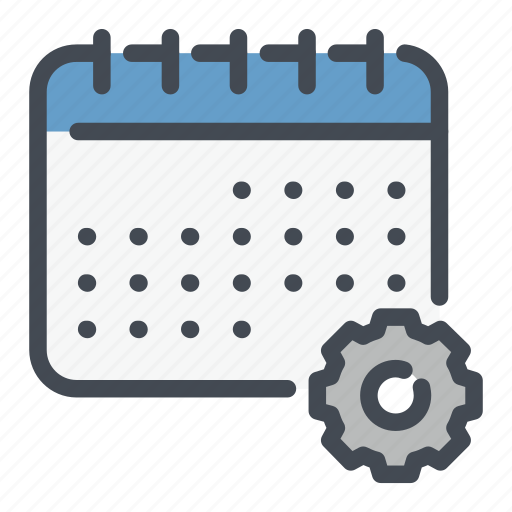 Calendar, change, date, gear, options, planner, settings icon - Download on Iconfinder