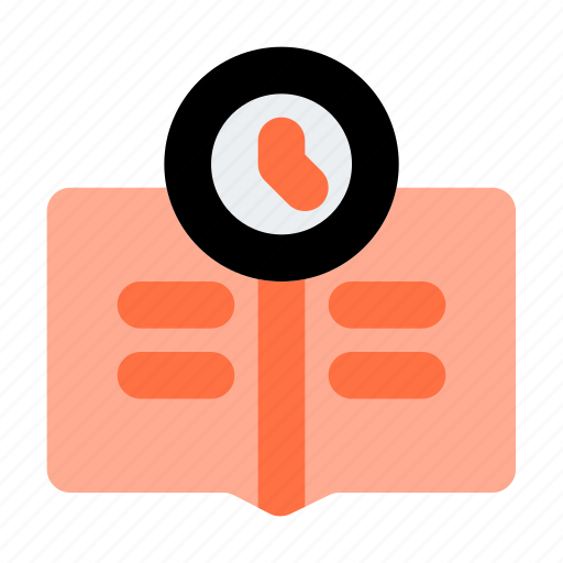 Reading, time, schedule, clock, book icon - Download on Iconfinder