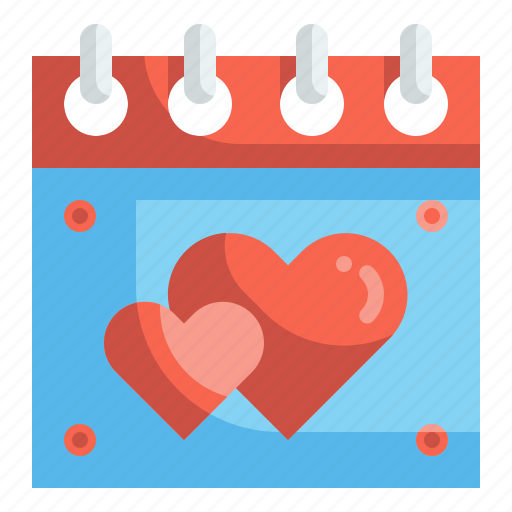 Schedule, calendar, valentines, event, wedding, heart, love icon - Download on Iconfinder