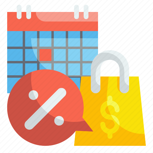 Schedule, shopping, calendar, bag, event, discount, sale icon - Download on Iconfinder