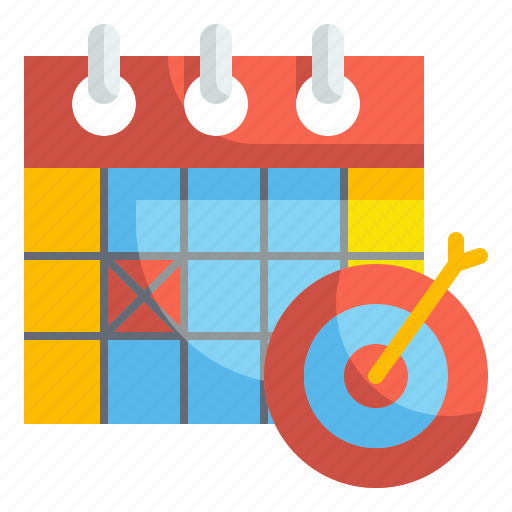Target, dartboard, schedule, goal, calendar, date, organization icon - Download on Iconfinder