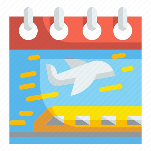 Flight, schedule, trip, calendar, plane, travel, transportation icon - Download on Iconfinder