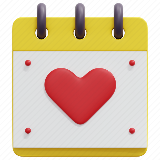 Calendar, valentine, time, date, romantic, love, day icon - Download on Iconfinder