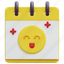 calendar, happy, smile, time, date, smileys, face, day, 3d 