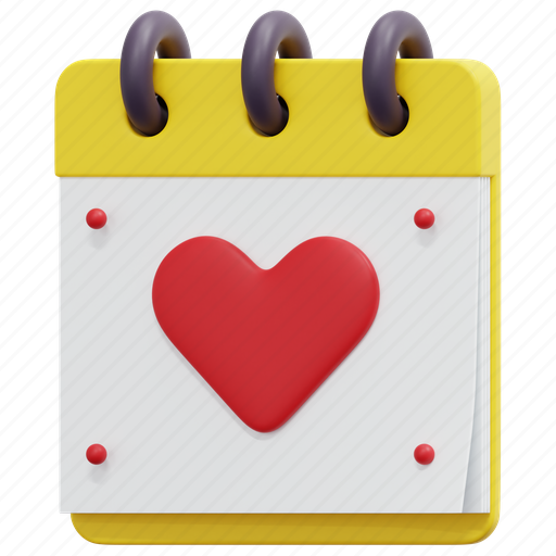 Calendar, valentine, time, date, romantic, day, love icon - Download on Iconfinder