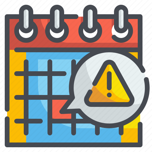 Warning, date, exclamation, event, calendar, alert, schedule icon - Download on Iconfinder