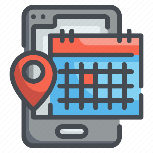 Smartphone, gps, map, location, placeholder, calendar, schedule icon - Download on Iconfinder