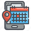 smartphone, gps, map, location, placeholder, calendar, schedule 