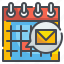 letter, message, envelope, organization, mail, calendar, schedule 
