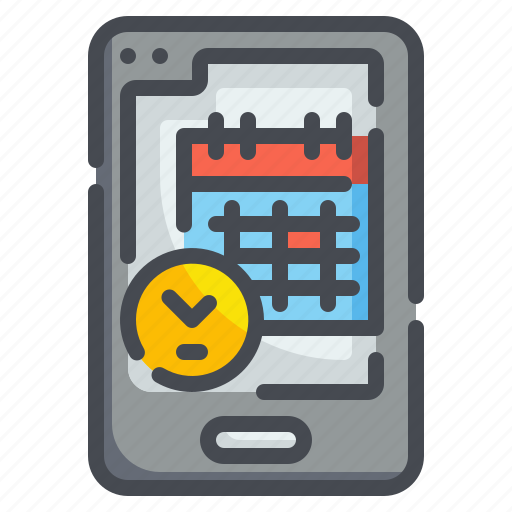 Smartphone, time, date, clock, event, calendar, schedule icon - Download on Iconfinder