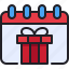 gift, calendar, date, schedule, box 