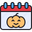 pumpkin, halloween, date, schedule, calendar 