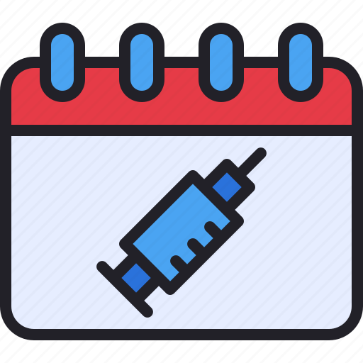 Schedule, vaccine, date, injection, calendar icon - Download on Iconfinder