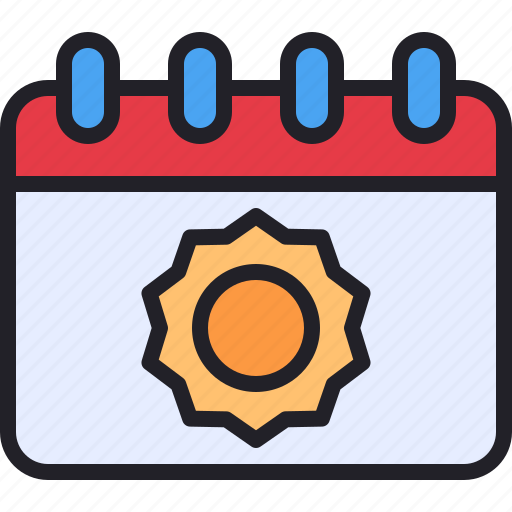 Summer, sun, date, schedule, calendar icon - Download on Iconfinder
