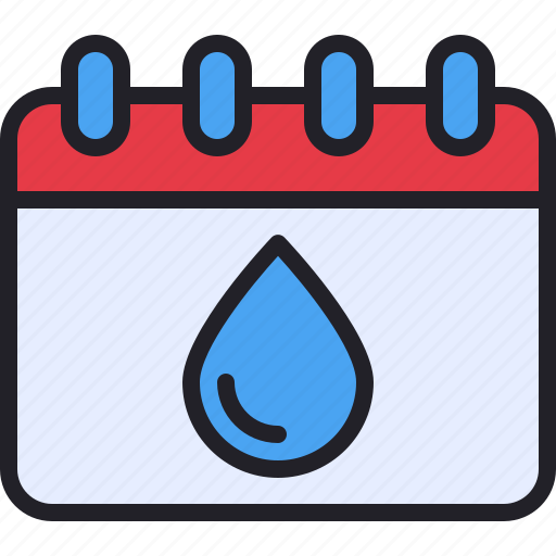 Drop, water, date, schedule, calendar icon - Download on Iconfinder