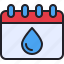 drop, water, date, schedule, calendar 