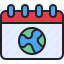 globe, earth, schedule, day, calendar
