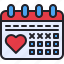 valentine, schedule, love, day, calendar, romance 