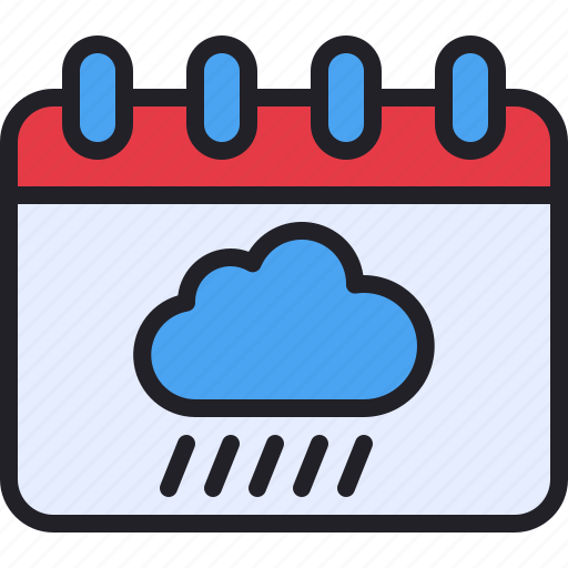 Winter, rain, rainy, schedule, calendar icon - Download on Iconfinder