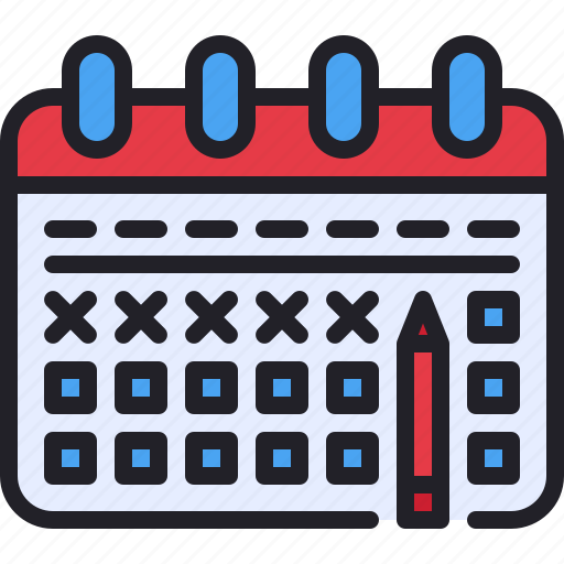 Pencil, calendar, date, schedule, appointment icon - Download on Iconfinder