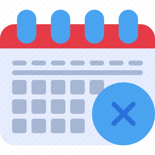 Date, calendar, cancel, delete, schedule icon - Download on Iconfinder