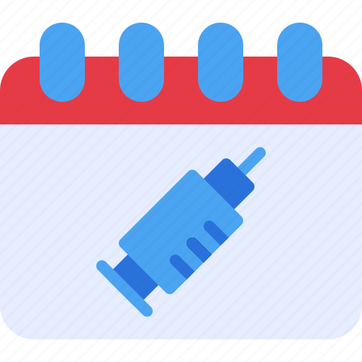 Schedule, calendar, injection, date, vaccine icon - Download on Iconfinder