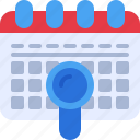 magnifier, calendar, date, schedule, search