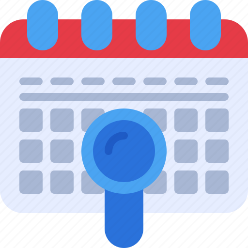 Magnifier, calendar, date, schedule, search icon - Download on Iconfinder