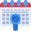 magnifier, calendar, date, schedule, search 