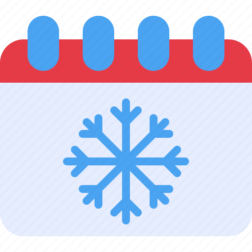 Schedule, calendar, snowflake, date, winter icon - Download on Iconfinder