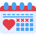schedule, day, calendar, valentine, romance, love