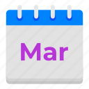 calendar, appointment, schedule, planner, reminder, event, march