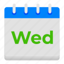 calendar, appointment, schedule, planner, week day, event, wednesday