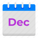 calendar, appointment, schedule, planner, month, event, december