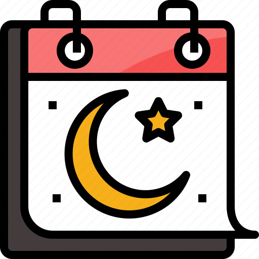 Calendar, eid, islam, islamic, muslim, ramadan, religion icon - Download on Iconfinder