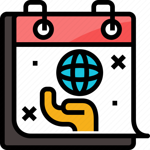 Calendar, day, environment, event, global, save, world icon - Download on Iconfinder