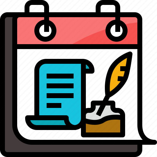 Calendar, day, document, event, poetry, write icon - Download on Iconfinder